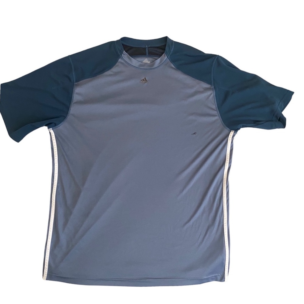 Adidas | Mens two tones of blue short sleeve shirt size XL